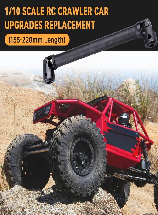 FriHobby Splined Steel Universal Drive Shaft Driveshafts CVD Axle Shaft 1/10 Scale RC Crawler Car Upgrades Replacement for Traxxas Axial Tamiya RC4WD Redcat Racing (135-220mm Length) - Image 5